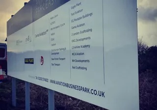 bournemouth business post panel sign